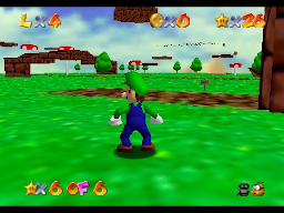 Luigi in mario 64